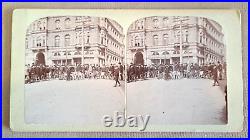 Bicycle race event STEREOVIEW at Union Square SAN FRANCISCO California c1890