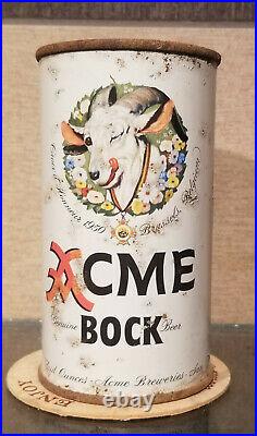 Bottom Opened 1955 Acme Bock Flat Top Beer Can San Francisco California