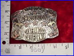 Bronc Riding Champion? San Francisco California? Trophy Buckle? Vintage 615