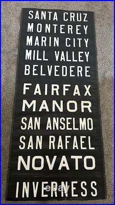 Bus Roll SAN FRANCISCO BAY Pacific GREYHOUND Sign MONTEREY Santa Cruz INVERNESS