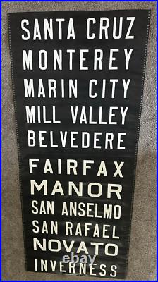 Bus Roll SAN FRANCISCO BAY Pacific GREYHOUND Sign MONTEREY Santa Cruz INVERNESS