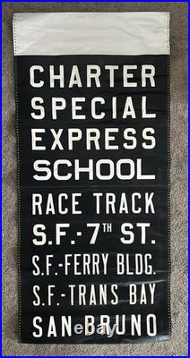 Bus Roll SAN FRANCISCO Pacific GREYHOUND Sign FERRY BUILDING Race Track BAY