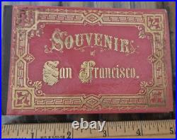 C1875 Souvenir of SAN FRANCISCO California Foldout album Photo-images, panorama