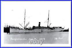 C1940's SS Rosecrans Steamer Ship San Francisco CA RPPC Photo Postcard