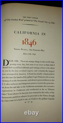CALIFORNIA IN 1846 Illustrated, 1934 The Grabhorn Press, limited edition