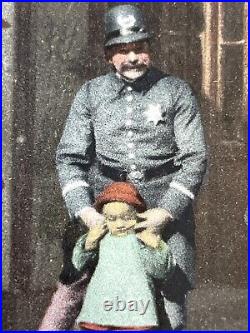 CHINATOWN POSTCARD POLICE san francisco BOY GIRL TRADITIONAL CLOTHING HUMOR COPS