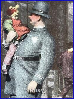 CHINATOWN POSTCARD POLICE san francisco BOY GIRL TRADITIONAL CLOTHING HUMOR COPS