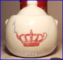 CROWN & CRUMPET vtg san francisco california english tea creamer sugar bowl pink