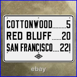 CSAA Cottonwood San Francisco California highway road sign 1934 US 99 21