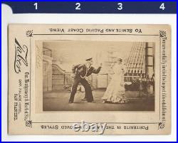 C. 1850s Charles Taber S. F. Business Card with O. S. S. Australia Stage Play Photo