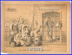 C. 1879 Satirical Cartoon, Kearney, Anti-Chinese Racism San Francisco California