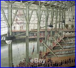 C. 1900 SAN FRANCISCO SUTRO BATHS BATHHOUSEHUGE 78x80 ORIGINAL BILLBOARD POSTER