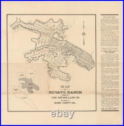 C. 1910 Real Estate Promotional Map Novato, Marin County, California