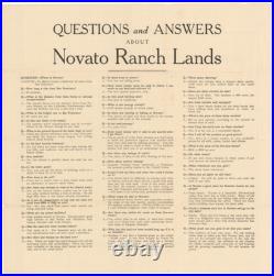 C. 1910 Real Estate Promotional Map Novato, Marin County, California