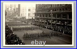 C. 1918 RPPC WW1 SAN FRANCISCO CA WELCOME HOME PARADE SOLDIERS Postcard PS