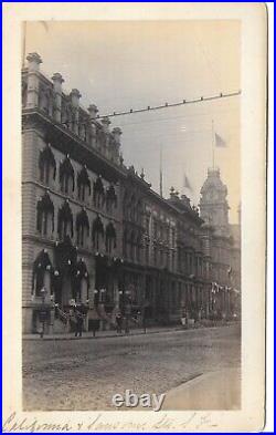 Cabinet Photograph showing California & Sansome Streets in San Francisco 1890s Cabinet Photograph showing California & Sansome Streets in San Francisco 1890s