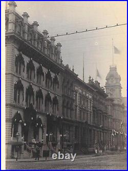 Cabinet Photograph showing California & Sansome Streets in San Francisco 1890s Cabinet Photograph showing California & Sansome Streets in San Francisco 1890s