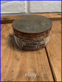 California Blasting Caps tin paper label San Francisco Oakland Hercules Powder