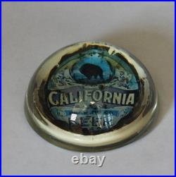 California Brewing Company, San Francisco, Vintage Advertising Glass Paperweight