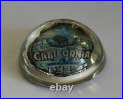California Brewing Company, San Francisco, Vintage Advertising Glass Paperweight