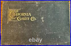 California Casket Company Hardcover Catalogue 1906 San Francisco Earthquake