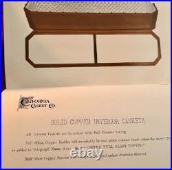 California Casket Company Hardcover Catalogue 1906 San Francisco Earthquake