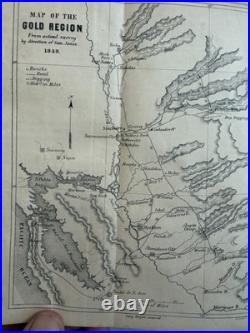 California Gold Regions rare book 1850 with gold map San Francisco color view etc