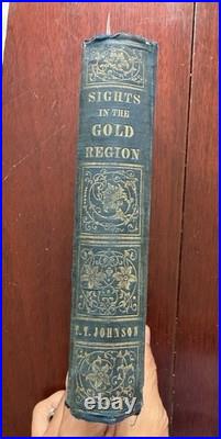 California Gold Regions rare book 1850 with gold map San Francisco color view etc