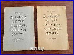 California Historical Society Quarterly, 1932 &1933, with rare San Francisco map
