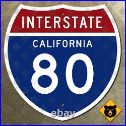 California Interstate 80 San Francisco Sacramento highway route road sign 12x12
