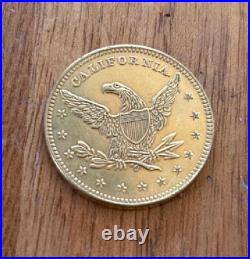 California Miners Bank San Francisco 10 D Token Coin Gold Color, trade coin