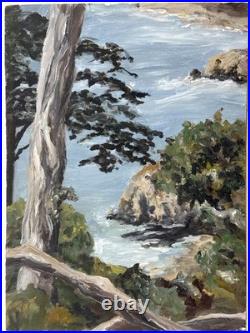 California Painting Near Lands End San Francisco Seascape Signed Illegible 07