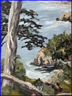 California Painting Near Lands End San Francisco Seascape Signed Illegible 07