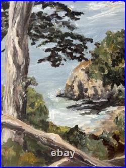 California Painting Near Lands End San Francisco Seascape Signed Illegible 07