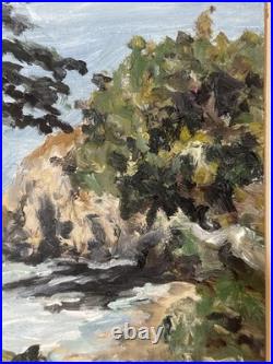 California Painting Near Lands End San Francisco Seascape Signed Illegible 07