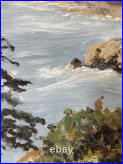 California Painting Near Lands End San Francisco Seascape Signed Illegible 07