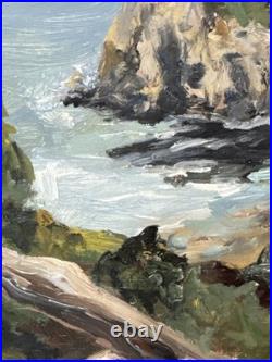 California Painting Near Lands End San Francisco Seascape Signed Illegible 07