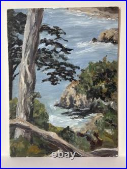 California Painting Near Lands End San Francisco Seascape Signed Illegible 07