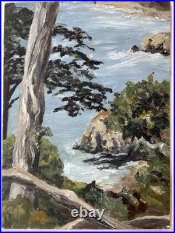 California Painting Near Lands End San Francisco Seascape Signed Illegible 07