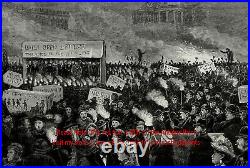 California San Francisco Anti-Chinese Rally, Large 1880s Antique Print & Article