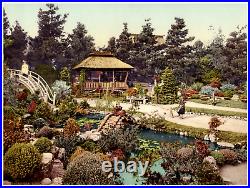 California, San Francisco, Golden Gate Park, Tea Garden Vintage photochrom print