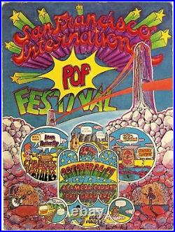California San Francisco International Pop Festival Oct 1968 Oversize Postcard California San Francisco International Pop Festival Oct 1968 Oversize Postcard