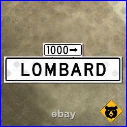 California San Francisco Lombard Street blade sign 1965 US route 101 21x7