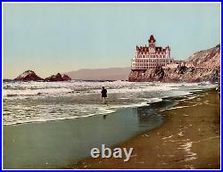 California, San Francisco, the Cliff House Vintage photochrom print by Detroit