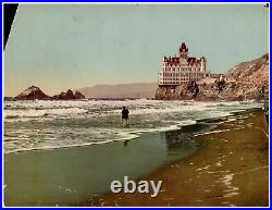 California, San Francisco, the Cliff House (with defect) Vintage photochrom prin