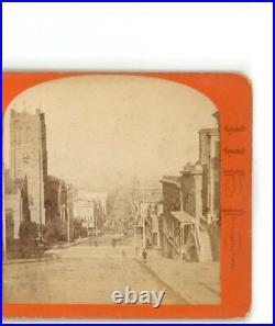 California Street From Stockton San Francisco California J. J. Reilly Stereoview
