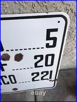 California auto association san francisco porcelain road sign 30s/40s Original
