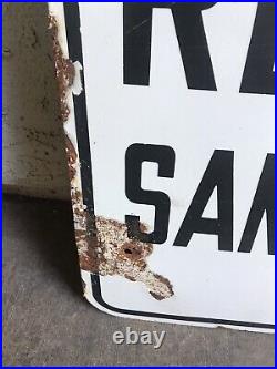 California auto association san francisco porcelain road sign 30s/40s Original