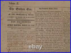 California gold rush San Francisco Newspaper withgreat ads Antique Bowie Knife