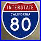 California_interstate_route_80_highway_marker_road_sign_18x18_San_Francisco_1957_01_rs